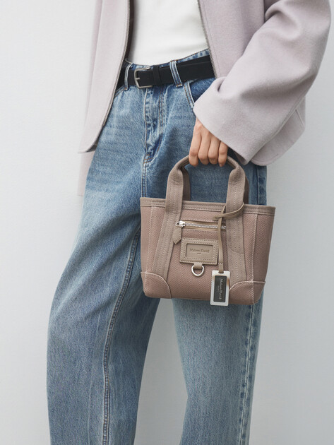 Женский тоут MAISON DAVID, Артикул SY6321, коричнево-серый | 4740771. Ракурс 5