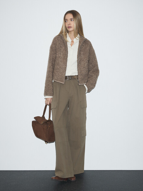 Женская куртка MAISON DAVID, Артикул NICOLA_ALPACO, серо-коричневый | 4741469. Ракурс 2