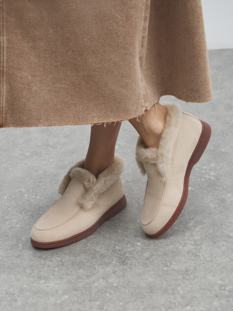 Женские высокие лоферы TENDANCE, Артикул YS-2299K-10S, песочно-бежевый | 4747976. Ракурс 6