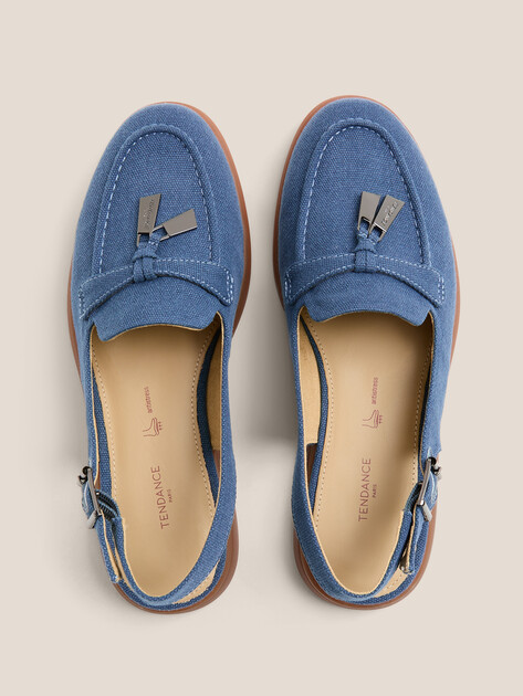 Женские лоферы с открытой пяткой (слинг-бэк) TENDANCE, Артикул YS-2299K-X21, синий | 4752053. Ракурс 4 Женские лоферы с открытой пяткой (слинг-бэк) TENDANCE, Артикул YS-2299K-X21, синий | 4752053. Ракурс 4