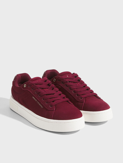 Женские кеды ARMANI EXCHANGE LONDON, Артикул XW001619, бордовый | 4754639. Ракурс 2