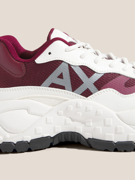 Женские кроссовки ARMANI EXCHANGE VEDDER, Артикул XW001626, бордовый | 4754654. Ракурс 3 Женские кроссовки ARMANI EXCHANGE VEDDER, Артикул XW001626, бордовый | 4754654. Ракурс 3