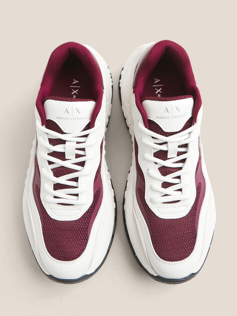 Женские кроссовки ARMANI EXCHANGE VEDDER, Артикул XW001626, бордовый | 4754654. Ракурс 4 Женские кроссовки ARMANI EXCHANGE VEDDER, Артикул XW001626, бордовый | 4754654. Ракурс 4