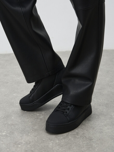 Мужские высокие кеды ARMANI EXCHANGE LION, Артикул XM001664, черный | 4754669. Ракурс 6