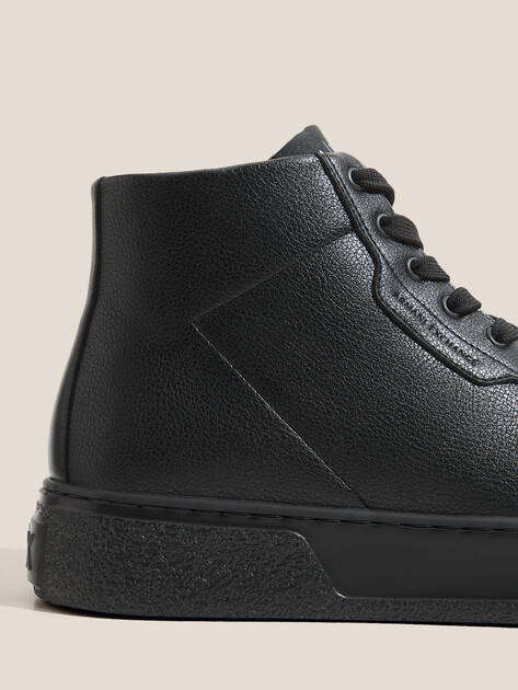 Мужские высокие кеды ARMANI EXCHANGE LION, Артикул XM001664, черный | 4754669. Ракурс 3