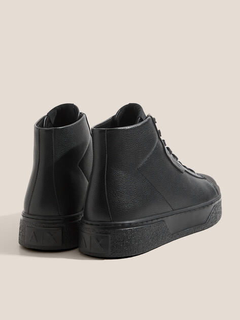 Мужские высокие кеды ARMANI EXCHANGE LION, Артикул XM001664, черный | 4754669. Ракурс 5