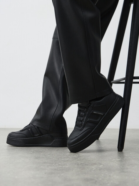 Мужские кеды ARMANI EXCHANGE, Артикул XM001936, черный | 4754788. Ракурс 6
