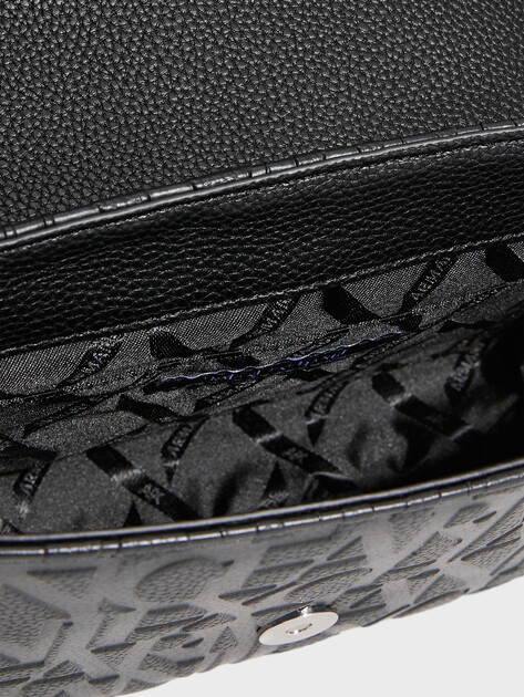 Женская сумка через плечо кросс-боди ARMANI EXCHANGE LIZ PEBBLE CROSSBODY, Артикул XW001577, черный | 4759958. Ракурс 4