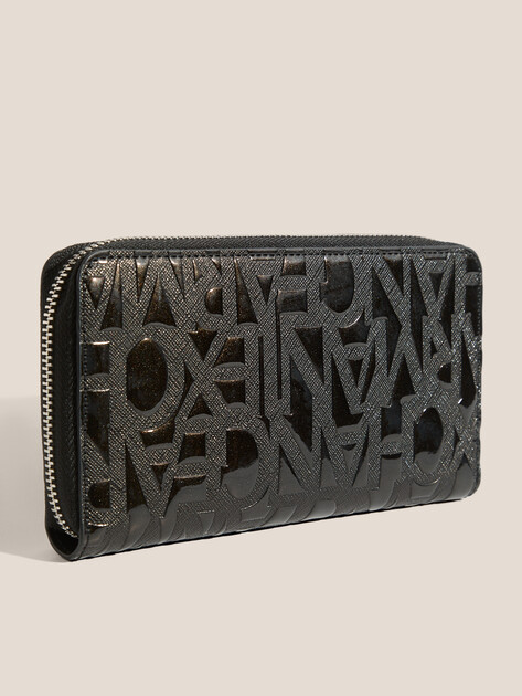 Женский кошелёк ARMANI EXCHANGE PORTAFOGLIO - LIZ PEBBLE, Артикул XW001606, черный | 4760023. Ракурс 2