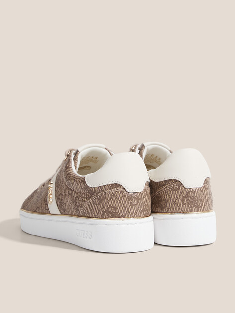 Женские кеды GUESS BRITZ, Артикул FLFBTZFAL12, темно-бежевый | 4766072. Ракурс 5