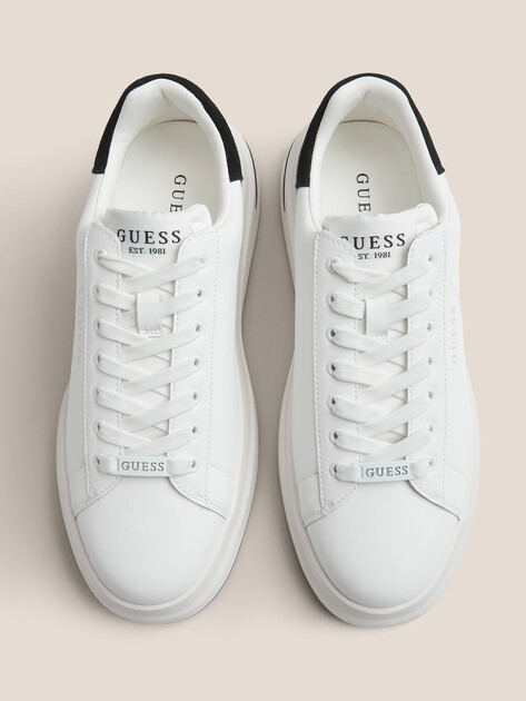 Мужские кеды GUESS ELBA, Артикул FMFLBALEA12, белый | 4766640. Ракурс 4
