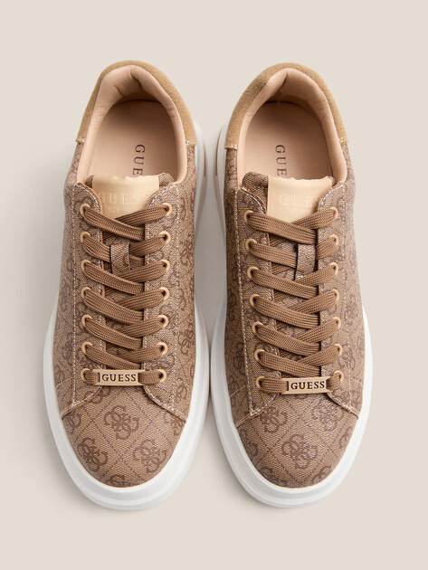 Мужские кеды GUESS ELBA, Артикул FMPELAFAL12, темно-бежевый | 4766699. Ракурс 4