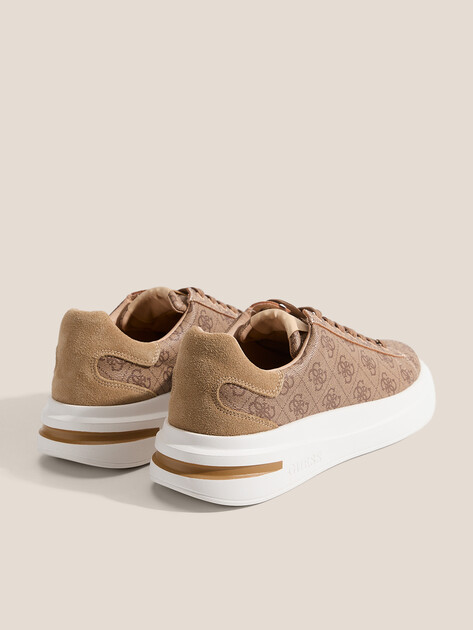 Мужские кеды GUESS ELBA, Артикул FMPELAFAL12, темно-бежевый | 4766699. Ракурс 5