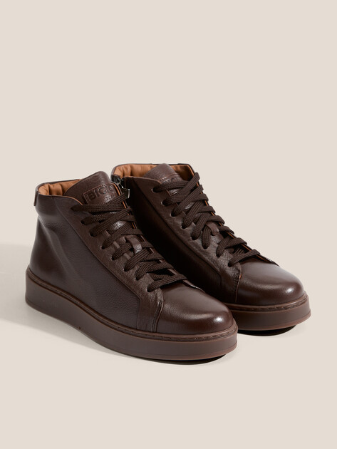 Мужские высокие кеды DINO BIGIONI, Артикул DB6010, коричневый | 4772730. Ракурс 2