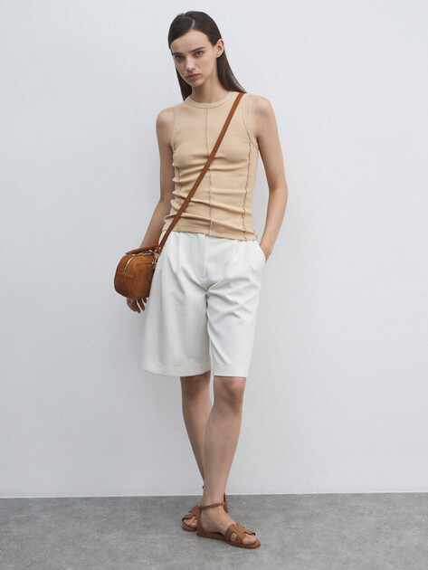 Женская майка MAISON DAVID, Артикул MAUDE-HJ, бежевый | 4774935. Ракурс 2