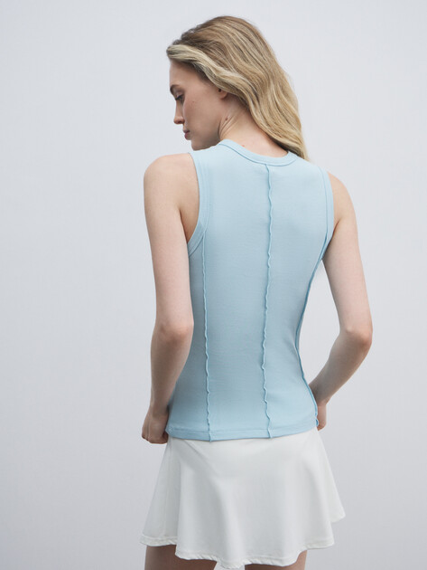 Женская майка MAISON DAVID, Артикул MAUDE-HJ, голубой | 4774946. Ракурс 4