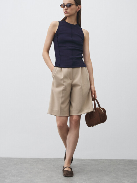 Женская майка MAISON DAVID, Артикул MAUDE-HJ, темно-синий | 4774958. Ракурс 2