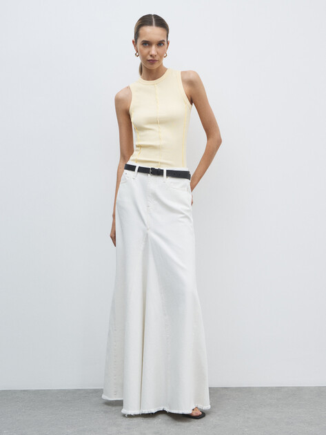 Женская майка MAISON DAVID, Артикул MAUDE-HJ, сливочный | 4774962. Ракурс 2 Женская майка MAISON DAVID, Артикул MAUDE-HJ, сливочный | 4774962. Ракурс 2