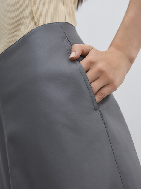 Юбка мини MAISON DAVID, Артикул NINA_0705DR, темно-серый | 4776388. Ракурс 3