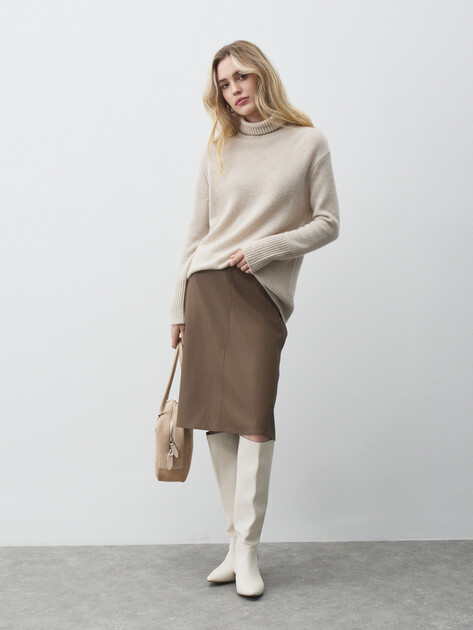 Юбка мини MAISON DAVID, Артикул NINA_0705DR, коричневый | 4776418. Ракурс 2