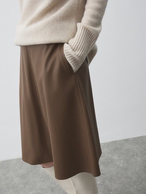 Юбка мини MAISON DAVID, Артикул NINA_0705DR, коричневый | 4776418. Ракурс 3