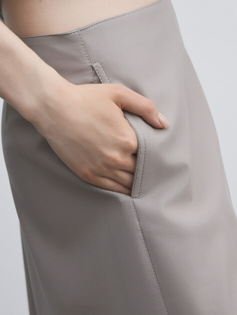 Юбка мини MAISON DAVID, Артикул NINA_0705DR, бежево-серый | 4776425. Ракурс 3