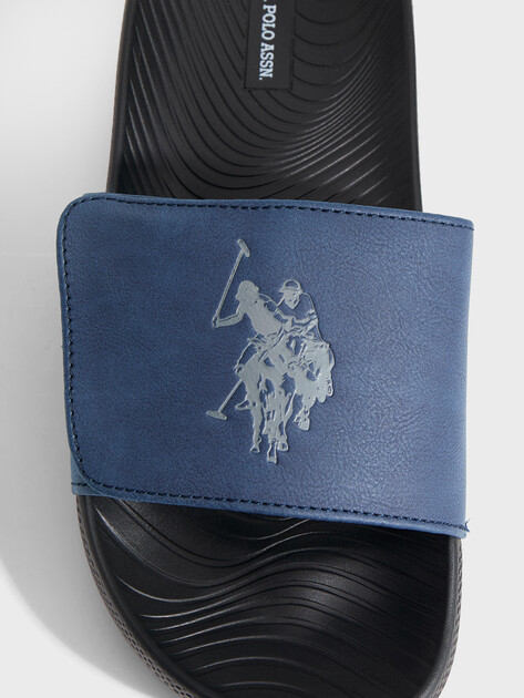 Мужские сланцы U.S.POLO ASSN. LEVOR GLB 6FX, Артикул 102066005, синий | 4778014. Ракурс 3