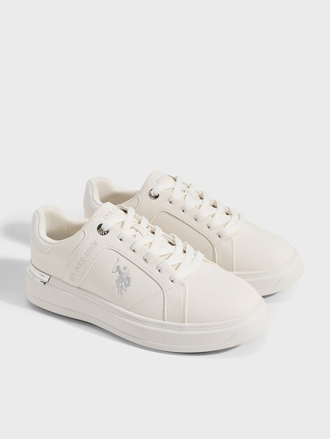 Женские кеды U.S.POLO ASSN. ALSON, Артикул 102063930, молочно-белый | 4778364. Ракурс 2