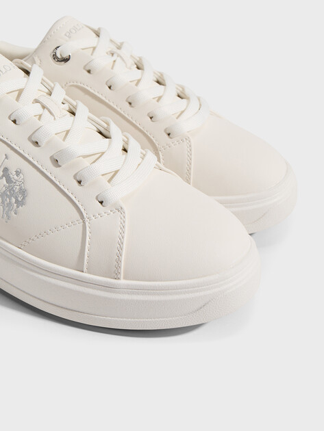 Женские кеды U.S.POLO ASSN. ALSON, Артикул 102063930, молочно-белый | 4778364. Ракурс 3