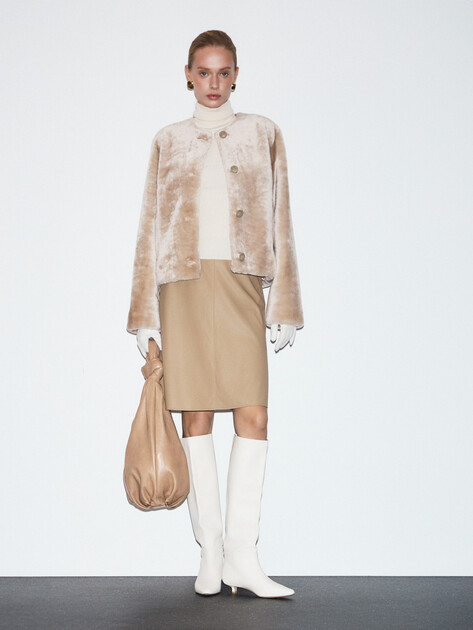 Женский жакет MAISON DAVID, Артикул MAGALI_STR, серовато-бежевый | 4779429. Ракурс 2