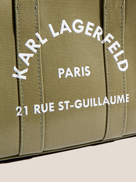 Женская сумка  KARL LAGERFELD k/rsg mini square coated tote, Артикул A4W50015, хаки | 4795089. Ракурс 2