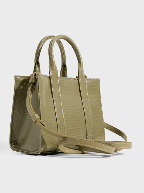 Женская сумка  KARL LAGERFELD k/rsg mini square coated tote, Артикул A4W50015, хаки | 4795089. Ракурс 3