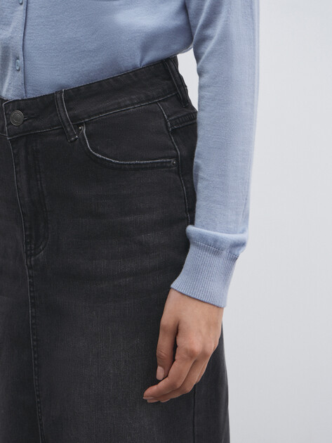 Юбка из денима MAISON DAVID, Артикул ZH25-57, темно-серый | 4795541. Ракурс 3 Юбка из денима MAISON DAVID, Артикул ZH25-57, темно-серый | 4795541. Ракурс 3