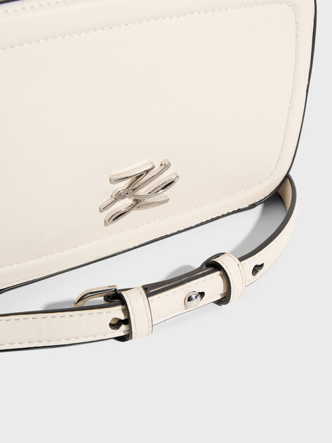 Женская сумка  KARL LAGERFELD k/autograph sm tph crossbody, Артикул B1W30269, молочно-белый | 4797245. Ракурс 2