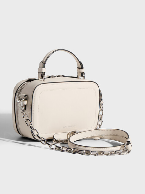 Женская сумка  KARL LAGERFELD k/autograph sm tph crossbody, Артикул B1W30269, молочно-белый | 4797245. Ракурс 3