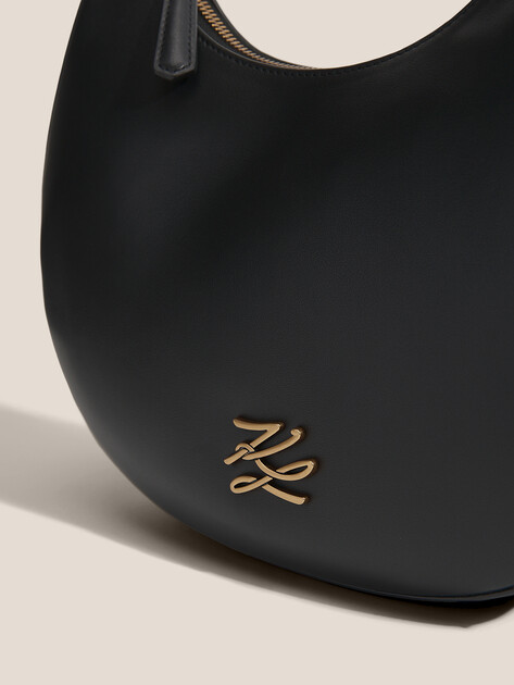 Женская сумка  KARL LAGERFELD k/autograph md halfmoon shb, Артикул B1W30270, черный | 4797250. Ракурс 2