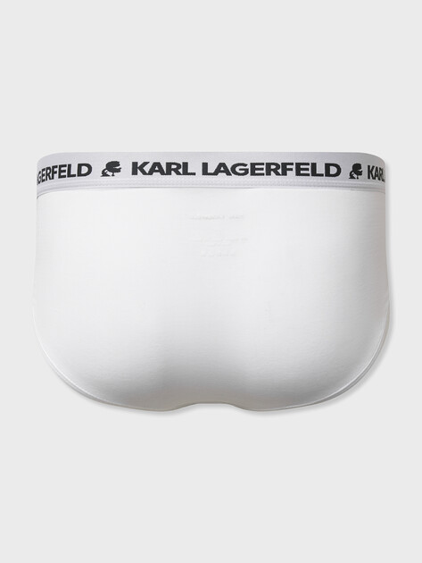 Нижнее белье набор трусов KARL LAGERFELD logo briefs set (3p), Артикул A1M47152, белый | 4800166. Ракурс 3
