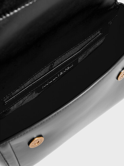 Женская сумка  KARL LAGERFELD k/autograph sm top handle blck, Артикул B1W30291, черный | 4800430. Ракурс 4