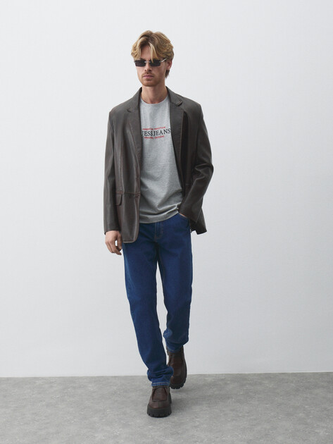 Мужская футболка GUESS JEANS GJ SS CN REG AMERICAN TRAD TEE, Артикул M4YI42K8FQ4, светло-серый | 4802124. Ракурс 2