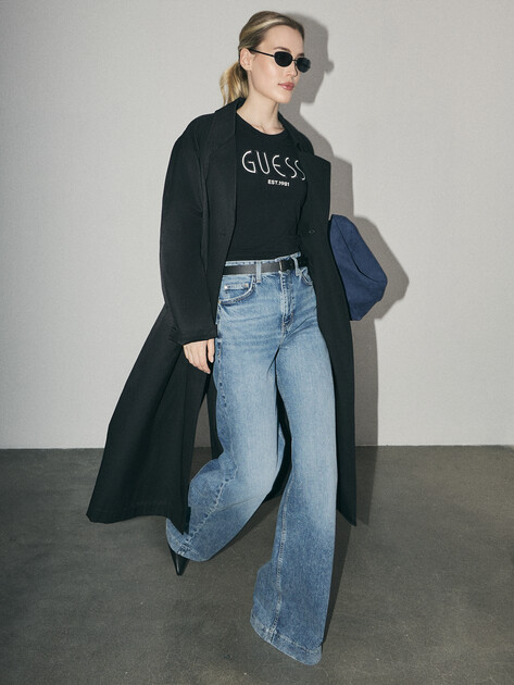 Женская футболка GUESS CN SS GUESS LOGO TEE, Артикул W5YI05J1314, черный | 4804028. Ракурс 5 Женская футболка GUESS CN SS GUESS LOGO TEE, Артикул W5YI05J1314, черный | 4804028. Ракурс 5