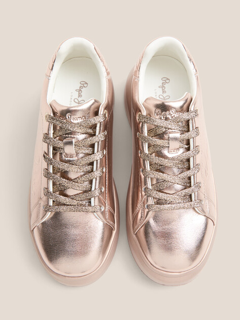 Женские кеды PEPE JEANS YARA STARS W, Артикул PLS000001, бронзовый | 4808629. Ракурс 4