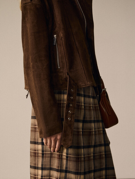 Женская косуха MAISON DAVID, Артикул HJ-40475, серо-коричневый | 4809264. Ракурс 6