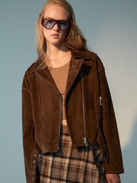 Женская косуха MAISON DAVID, Артикул HJ-40475, серо-коричневый | 4809264. Ракурс 7