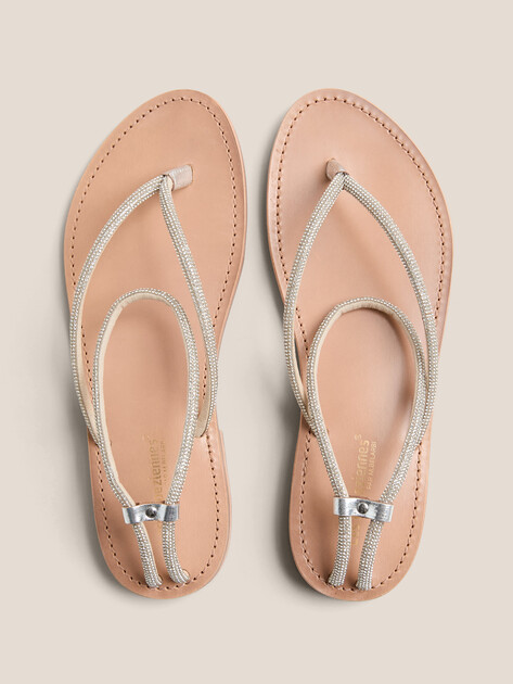 Женские сандалии LES TROPEZIENNES, Артикул HODEXFLIP, серебряный | 4813030. Ракурс 4