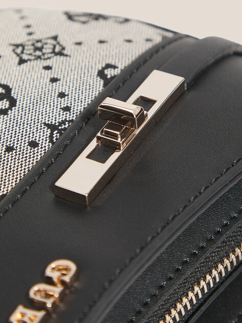 Женская сумка  GUESS MELINDA LOGO SHOULDER BAG, Артикул HWJP9902170, серый | 4814415. Ракурс 2