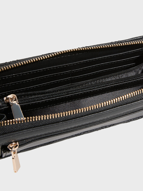 Женский кошелёк GUESS GIULLY II SLG LARGE ZIP AROUND, Артикул SWQG9673146, черный | 4814783. Ракурс 3
