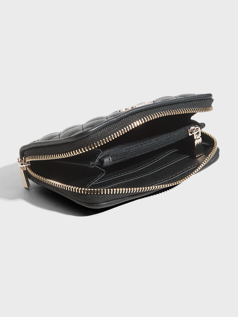 Женский кошелёк GUESS ATABEY SLG MEDIUM ZIP AROUND, Артикул SWQG9894140, черный | 4814791. Ракурс 3