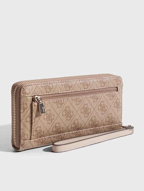 Женский кошелёк GUESS LAUREL II SLG LARGE ZIP AROUND, Артикул SWSG7459146, темно-бежевый | 4814796. Ракурс 2