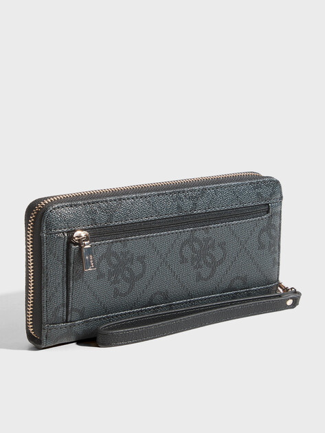 Женский кошелёк GUESS LAUREL II SLG LARGE ZIP AROUND, Артикул SWSO7459146, темно-серый | 4814811. Ракурс 2
