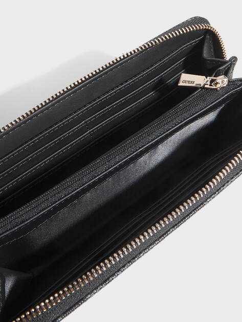 Женский кошелёк GUESS LAUREL II SLG LARGE ZIP AROUND, Артикул SWSO7459146, темно-серый | 4814811. Ракурс 3